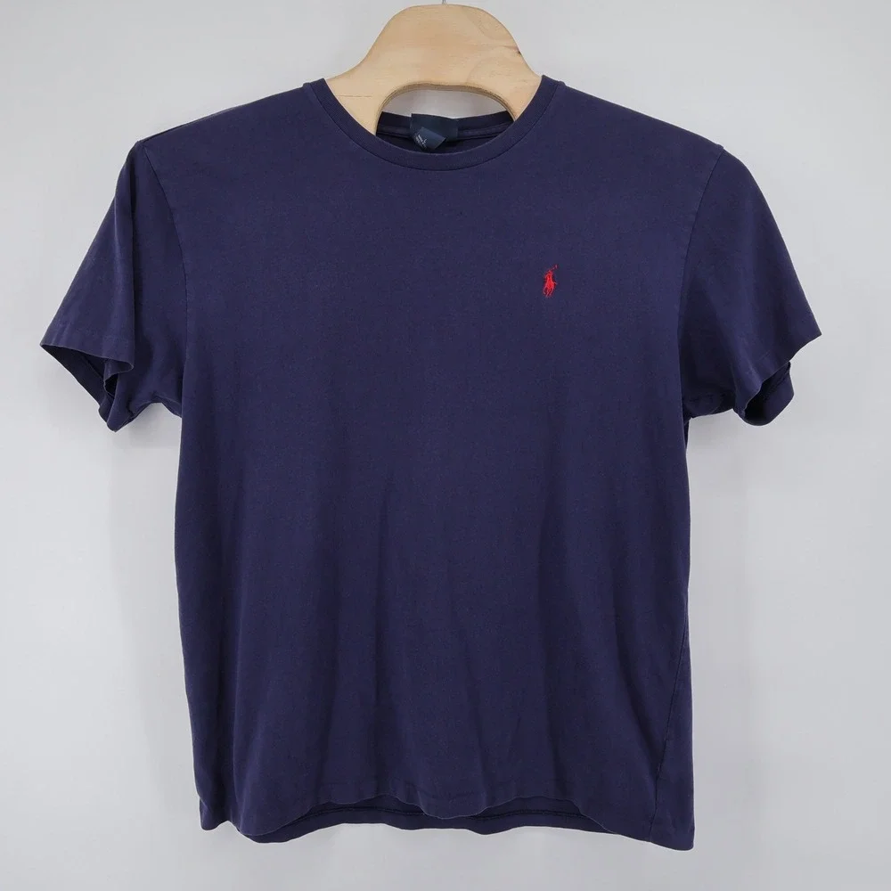Polo‎ Ralph Lauren Pony Logo T-Shirt Navy Blue Short Sleeve Mens L